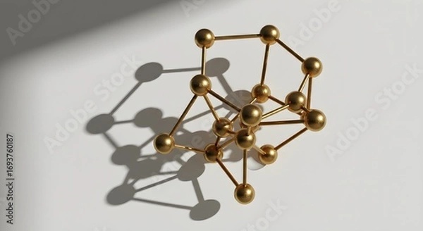 Obraz Golden geometric structure design