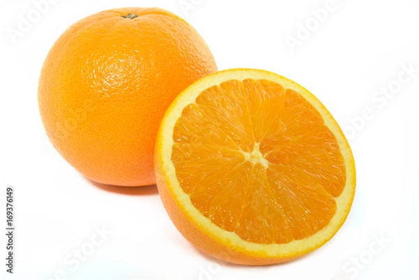Obraz Orange Fruit on white background