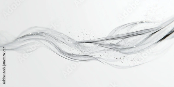 Fototapeta 空気の流れと光の粒子が織りなす抽象アート背景