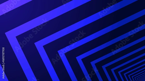 Obraz Abstract creative chevron stripe geometric shape on dark blue background illustration.