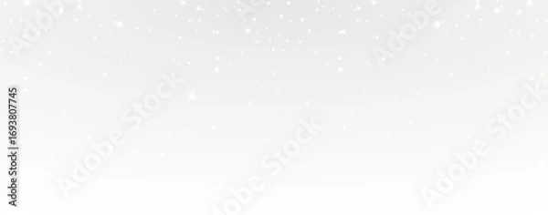 Obraz Christmas background with white powder dust light in PNG format. Magical, shining white dust with fine sparkling particles gently falling. A fantastic shimmer effect perfect for festive and winter