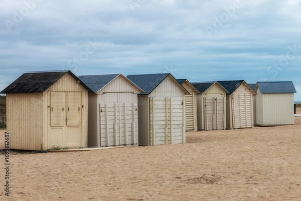 Obraz cabines de plage à Ouistreham