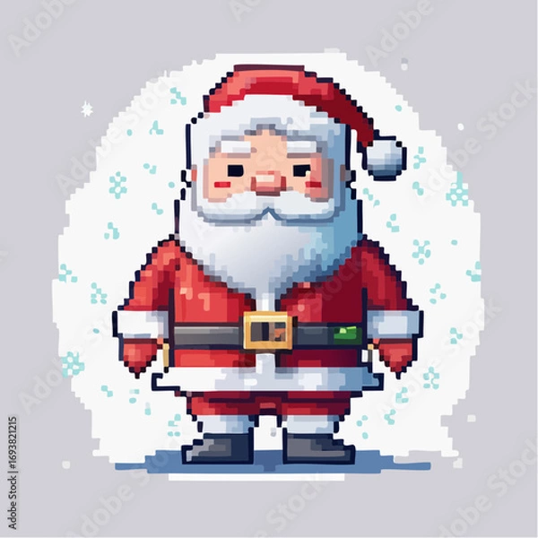 Obraz pixelartowy święty mikołaj