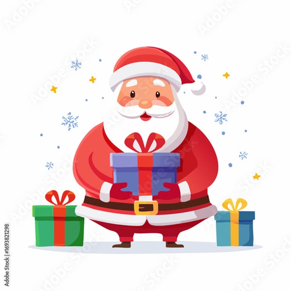 Obraz Święty Mikołaj rozdający prezenty