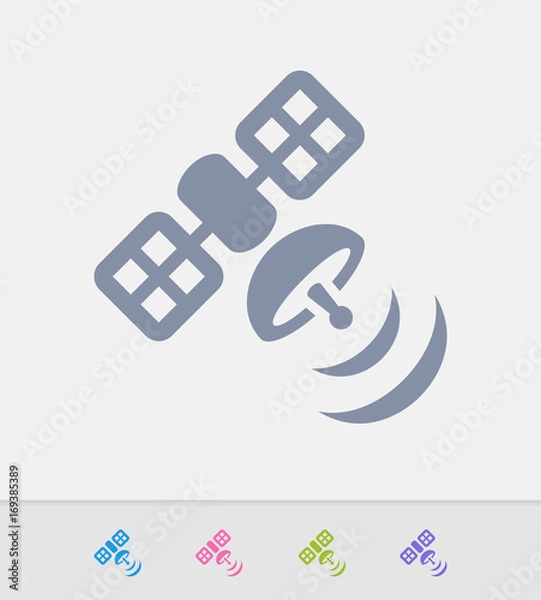 Fototapeta Satellite Transmission - Granite Icons. A professional, pixel-perfect icon designed on a 32x32 pixel grid and redesigned on a 16x16 pixel grid for very small sizes.