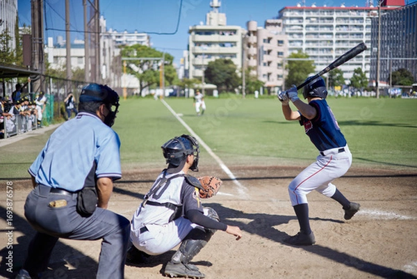 Obraz 都内で開催される少年野球の試合（顔なし）