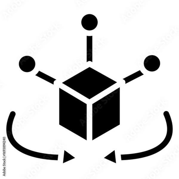 Obraz Vector Design 3d Modeling Icon Style