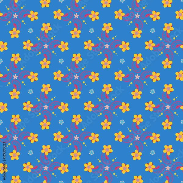 Fototapeta Bright seamless flower pattern for fabric