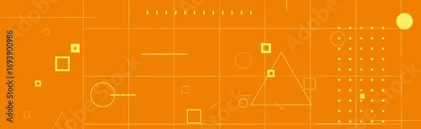 Fototapeta abstract orange background with geometric pattern