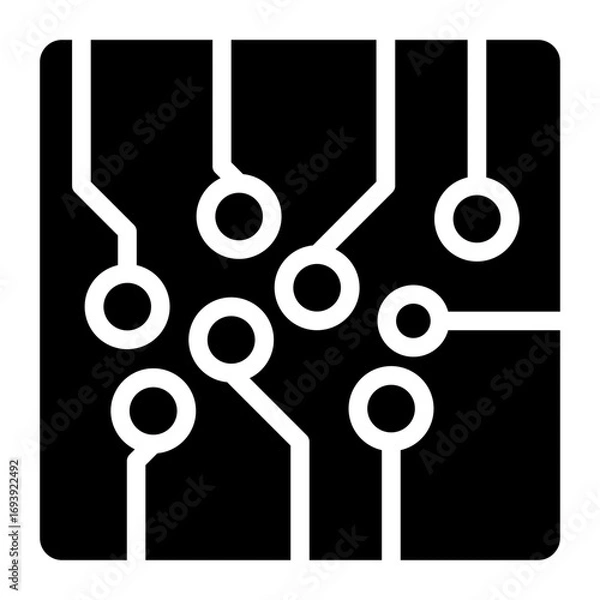Fototapeta Circuit Icon Style