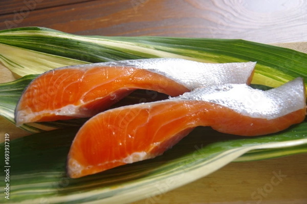 Obraz シャケの切り身　鮭