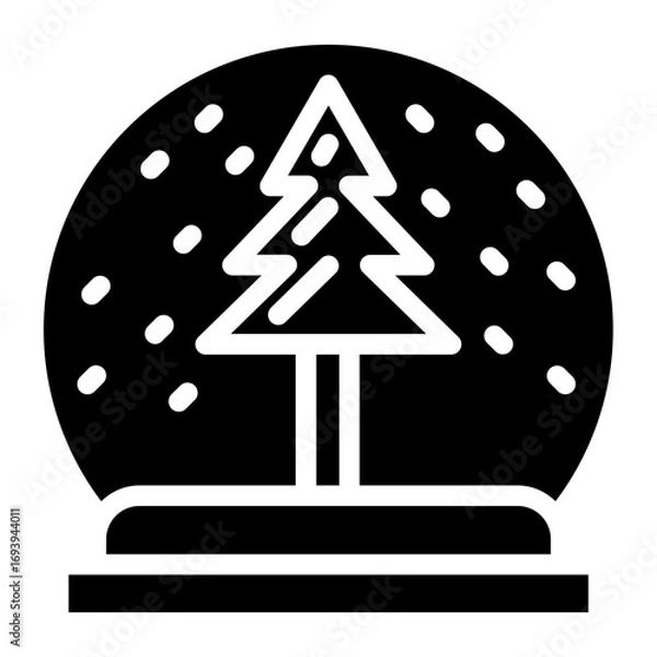 Fototapeta Vector Design Snow Globe Icon Style