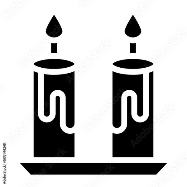 Fototapeta Vector Design Candle Icon Style