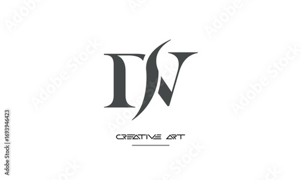 Obraz NV, VN, N, V abstract letters logo monogram