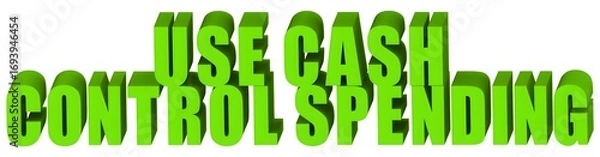 Obraz Use Cash Control Spending , 3d text
