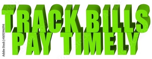 Obraz Track Bills Pay Timely , 3d text