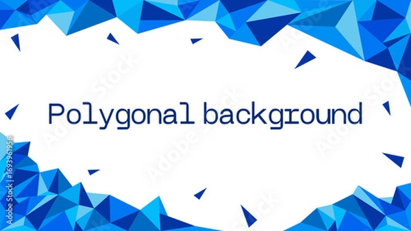 Fototapeta Colorful Polygonal Background: Abstract Geometric Texture. Blue background. Ice winter backdrop