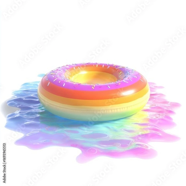 Obraz kids swimming pool in the water 3d image on white