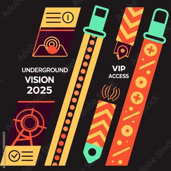 Fototapeta set of labels for design