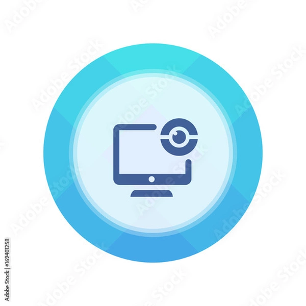 Fototapeta Paper Flat Cirlce Button