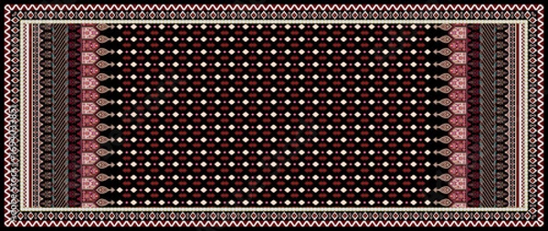 Obraz Digital design textile print floral pattern digital design boarder seamless pattern . 