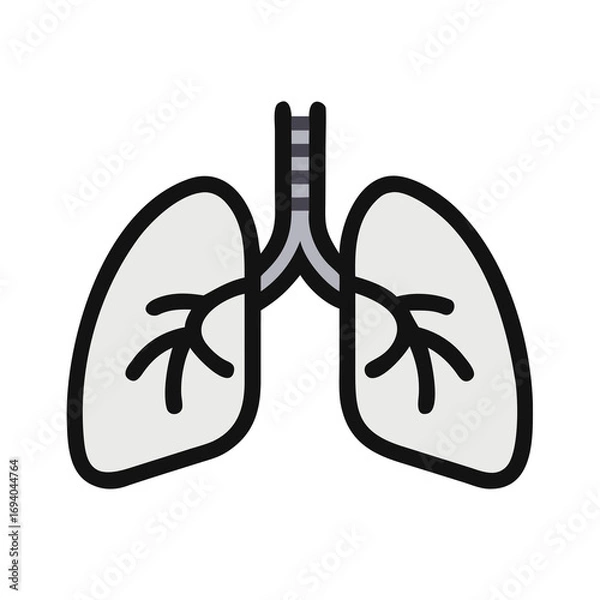 Obraz human lungs vector