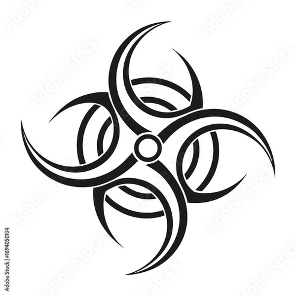 Obraz Black tribal abstract circular design vector