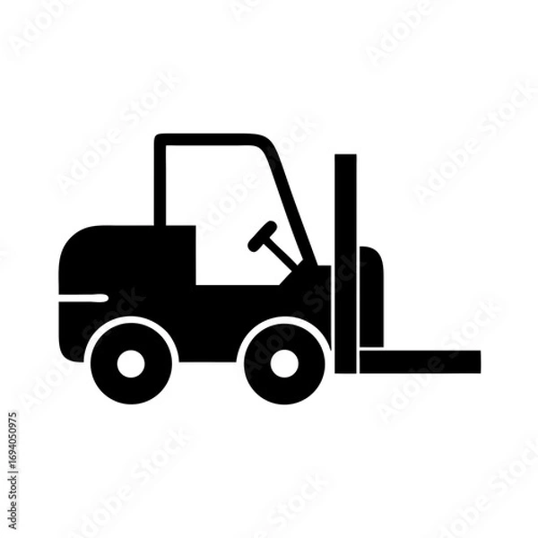 Obraz forklift truck icon vector