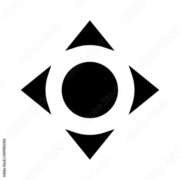 Fototapeta Center icon cursor vector illustration