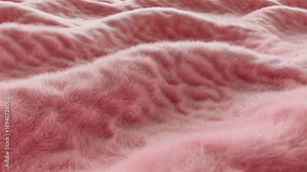 Fototapeta Soft pink fuzzy texture macro shot abstract background gentle waves subtle colors