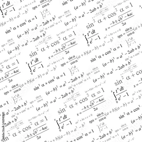 Obraz Seamlessly vector wallpaper mathematics on white
