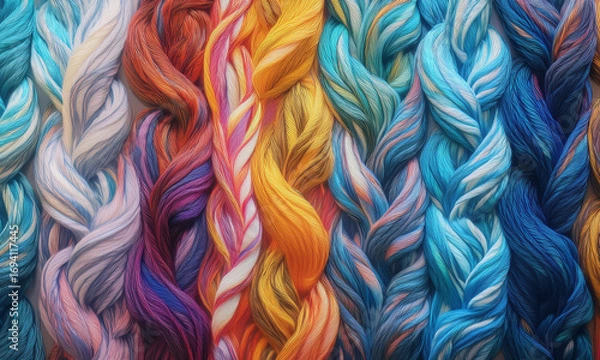 Obraz colorful fabric thread  texture for design background 