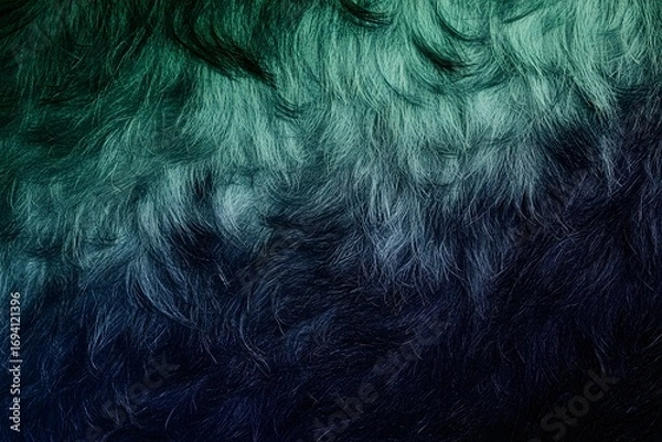 Fototapeta Abstract green and blue gradient background with a grainy texture, a dark blurred wallpaper 