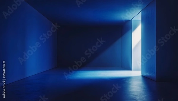 Fototapeta Abstract blue background with geometric shapes,