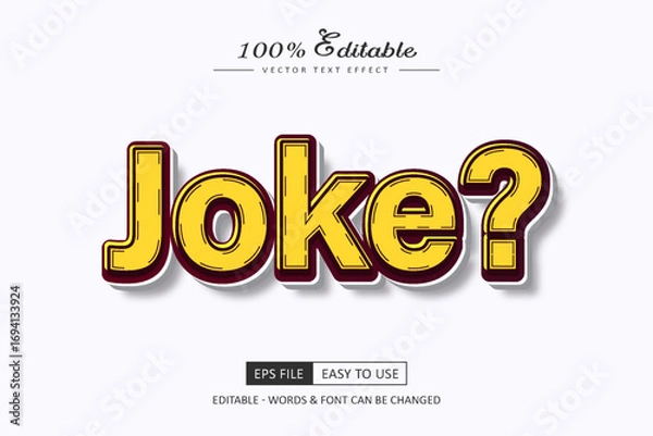 Obraz Joke text effect 3d editable
