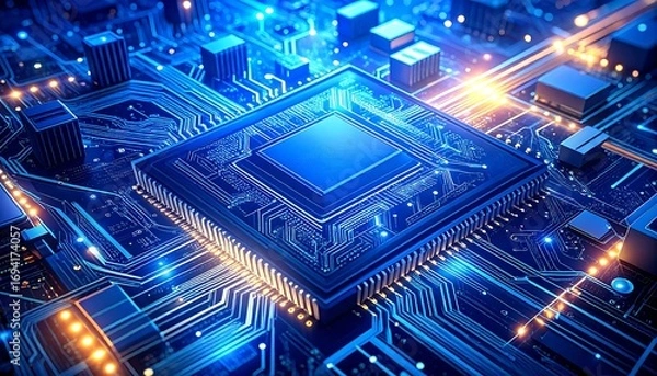 Obraz Circuit board with CPU