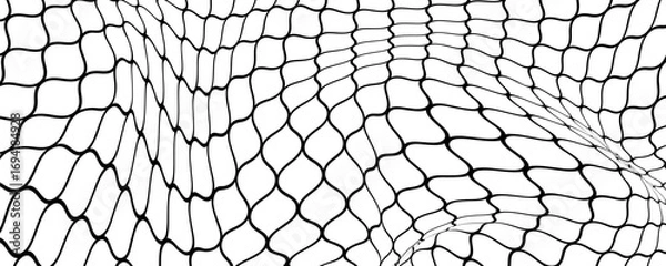Fototapeta Mesh texture for fishing nets. Seamless pattern for sportswear or soccer goal, volleyball net, basketball hoop