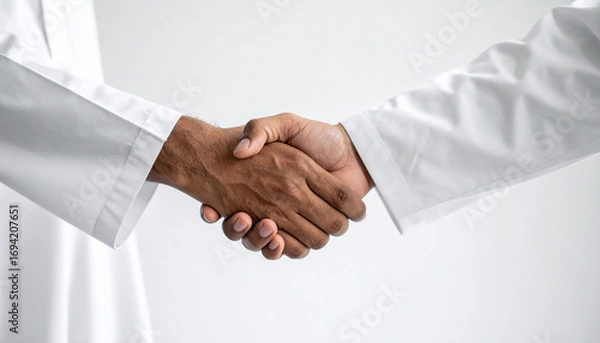 Obraz muslim men handshake