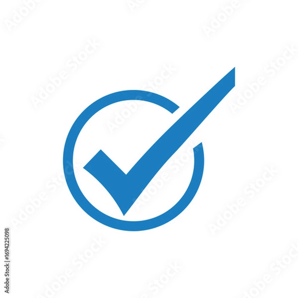 Obraz Blue check mark vector icon