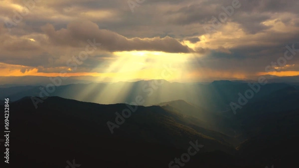 Obraz sunrise over the mountains