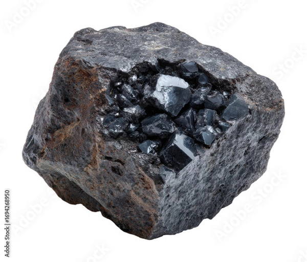 Fototapeta Exploring natural minerals earth geology isolated on transparent background