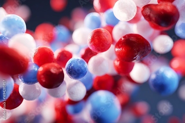 Fototapeta Detailed Render of Glucose Molecules Highlighting Structure and Bonds