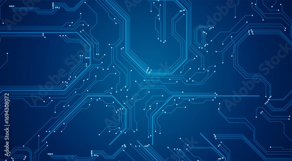 Obraz Abstract Circuit Board Pattern Background Vector