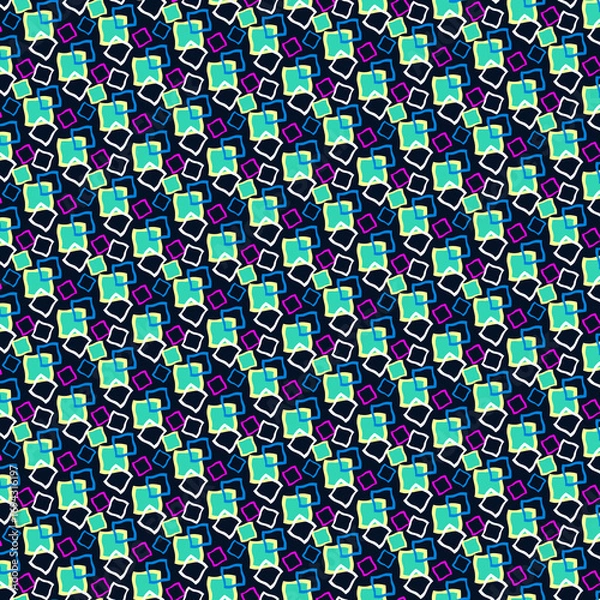 Obraz Seamless geometric pattern, square print.