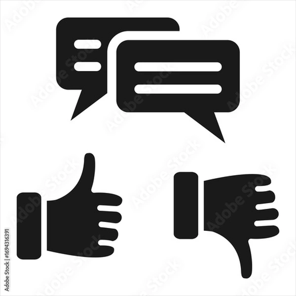Obraz Feedback Glyph Icon Vector Illustration