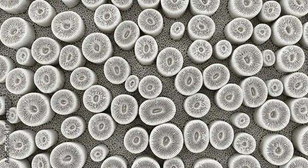 Fototapeta Coral Reef Detail Close Up Pattern Abstract White Gray Tones