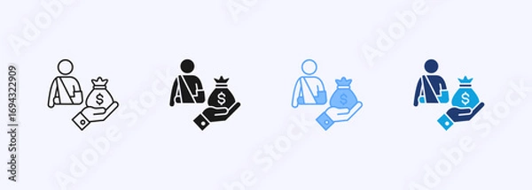 Obraz Compensation Icon Collection Set Multiple Style