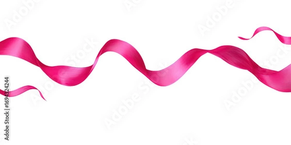 Fototapeta Pink Ribbon Waving blur 1a1e7b665965 isolated on a transparent background