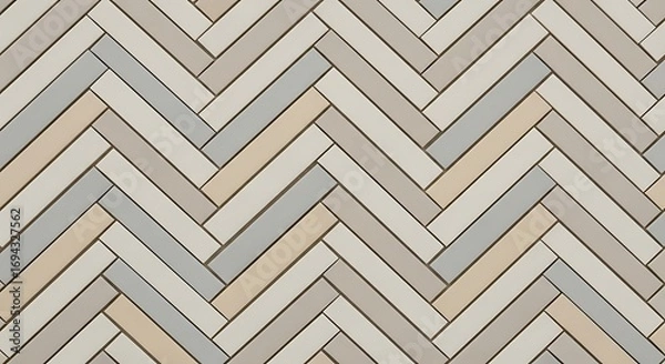 Fototapeta Herringbone pattern in neutral colors great for modern design backgrounds