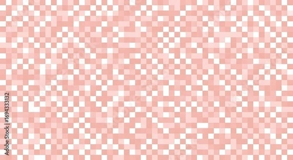 Fototapeta Pixel Art Background with Peach and White Squares Aesthetic Design
